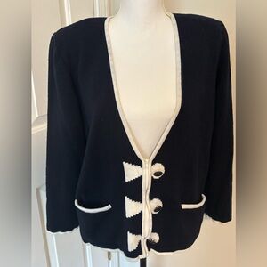 Valentino Black and White Cardigan